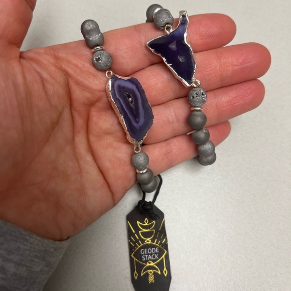 Geode stackable bracelets - Picture 2 of 2